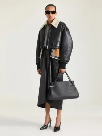 Spiky Heeled Mules in Leather