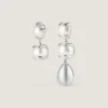 Spiky Pearl Asymmetric Earrings in Metal and Pearls