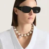 Spiky Pearl Necklace in Metal and Pearls