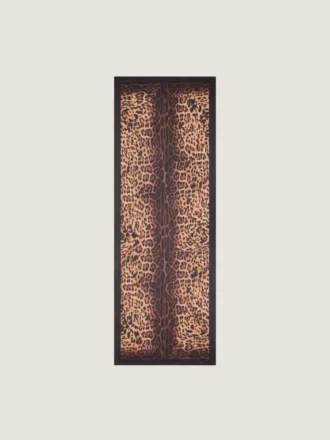 Stole in Silk Chiffon with Leopard Print