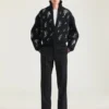 Straight Leg Tailored Trousers in Wool Mohair