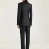 Double-Breasted Striped Jacket in Wool