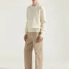 Sweater in Cotton Knit with Givenchy Paris Embroidery