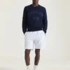 Sweater in Cotton Knit with Givenchy Paris Embroidery