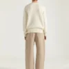 Sweater in Cotton Knit with Givenchy Paris Embroidery