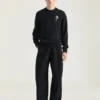 Sweater in Wool Knit with Crystal Embroidery