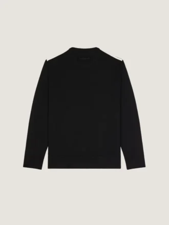 Sweater in Wool with Gros Grain Details