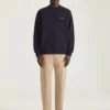 Sweatshirt in Fleece with Givenchy Paris Gros Grain