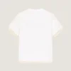 T-Shirt in Cotton and Organza with Surrealism Print