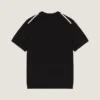 T-Shirt in Cotton Knit with Gros Grain Details