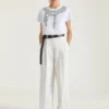 T-Shirt in Cotton with Deconstructed Crystals Print