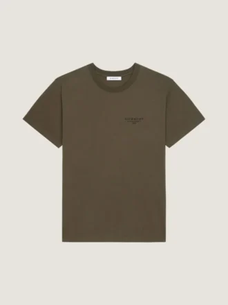 T-Shirt in Cotton with Givenchy Stamp Print