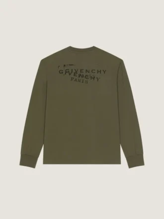 T-Shirt in Cotton with Givenchy Stamp Print