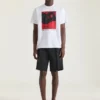 T-Shirt in Cotton with Surrealism Print