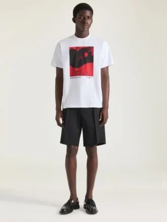 T-Shirt in Cotton with Surrealism Print