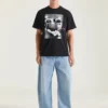 T-Shirt in Cotton with Surrealism Print