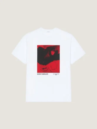 T-Shirt in Cotton with Surrealism Print