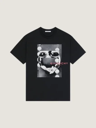 T-Shirt in Cotton with Surrealism Print