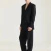 Doubled Breasted Jacket in Wool Twill