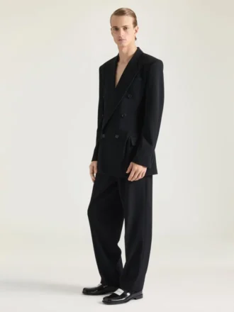 Doubled Breasted Jacket in Wool Twill