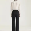 Tuxedo Cigarette Pants in Wool