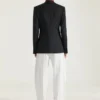 Fitted Tuxedo Jacket in Wool Mohair