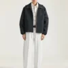 Windbreaker in Polyfaille with Givenchy Stamp Embroidery