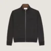 Zipped Sweatshirt in Wool with Givenchy Paris Gros Grain